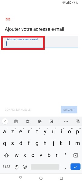 Configuration d’un compte e-mail manuellement